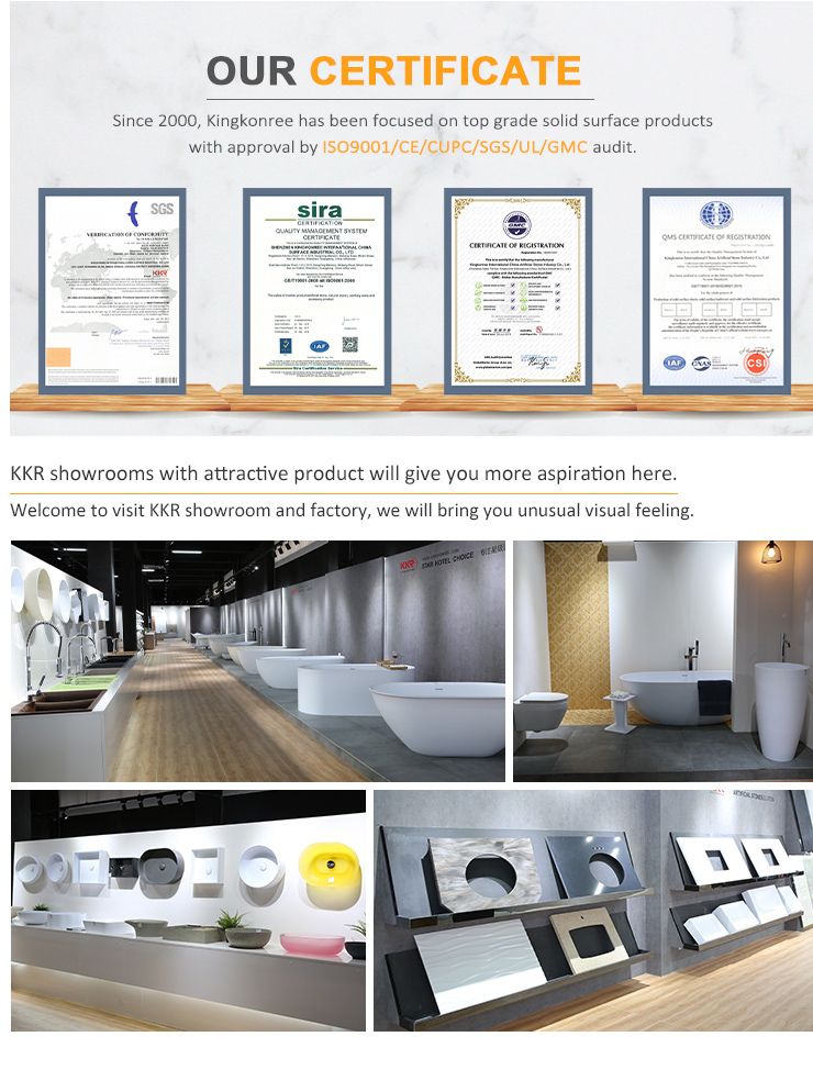Solid Surface Resin Stone Modern Villa Homestay Design Solid Surface Stone Freestanding Bathtub