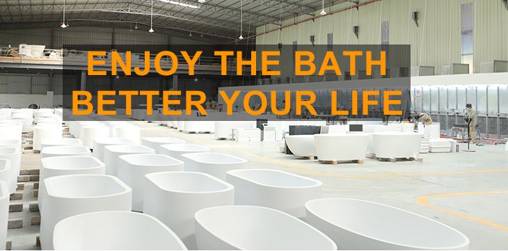 Solid Surface Resin Stone Modern Villa Homestay Design Solid Surface Stone Freestanding Bathtub
