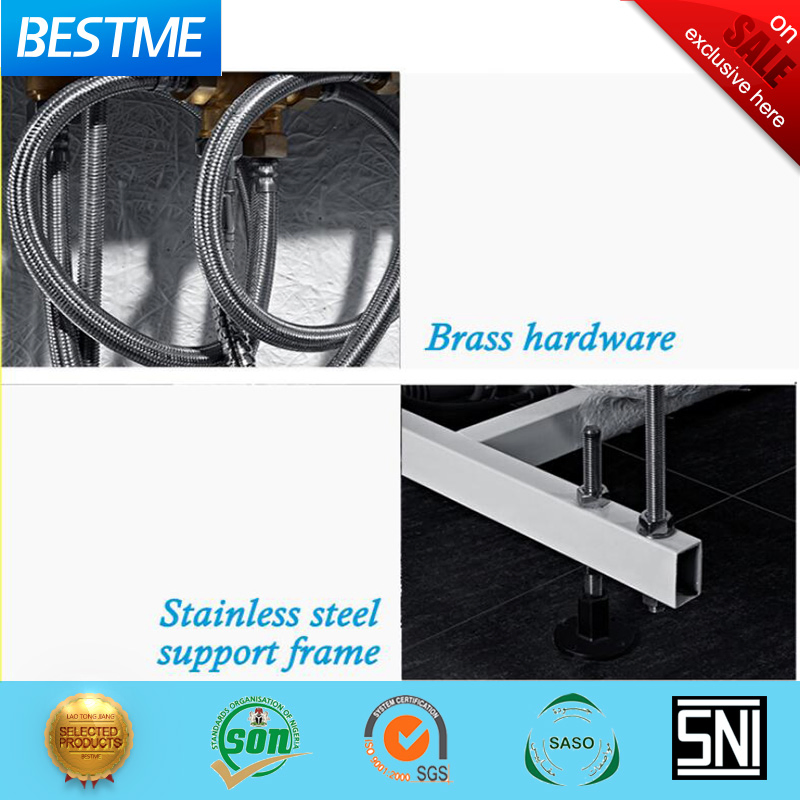 Square Bathroom Sanitary Ware Acrylic Massage Bathtub (Bt- A1120 )