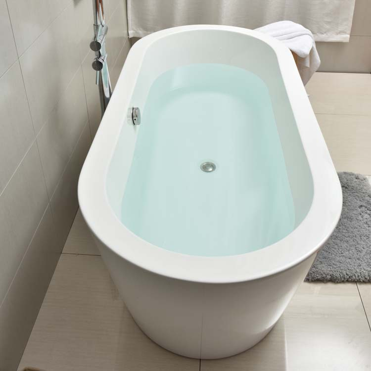 Thick Edge Oval Acrylic Freestanding Bathtub with Panels