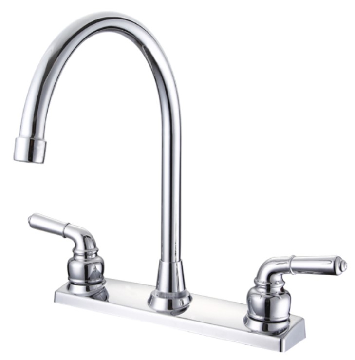 Two Handles Plastic PVC Plated Grifo de la cocina RV Kitchen Faucet Tap