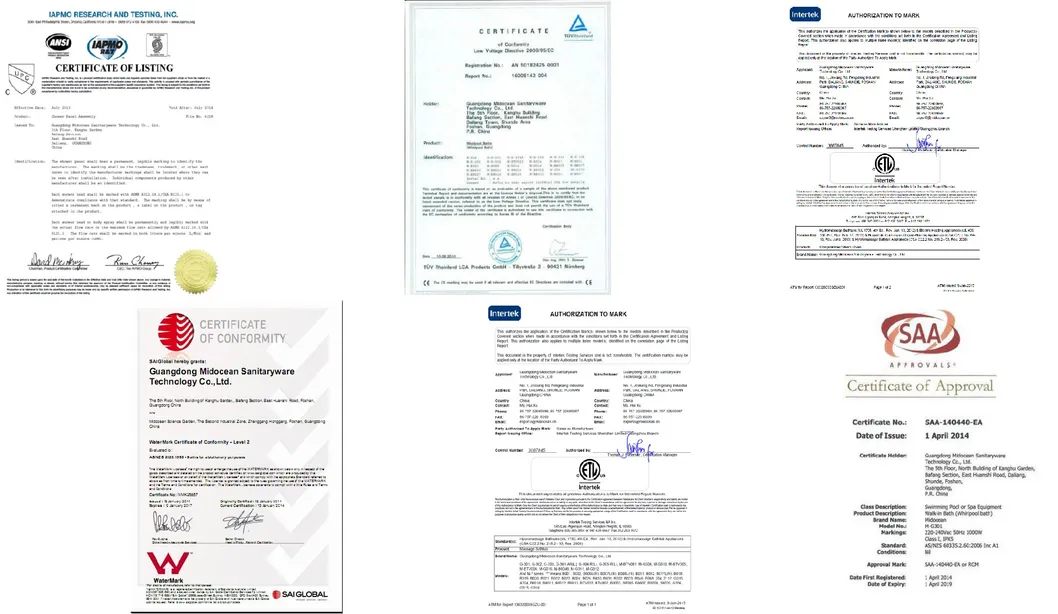 Unique Designed Acrylic Massage Bathtub with Alcove