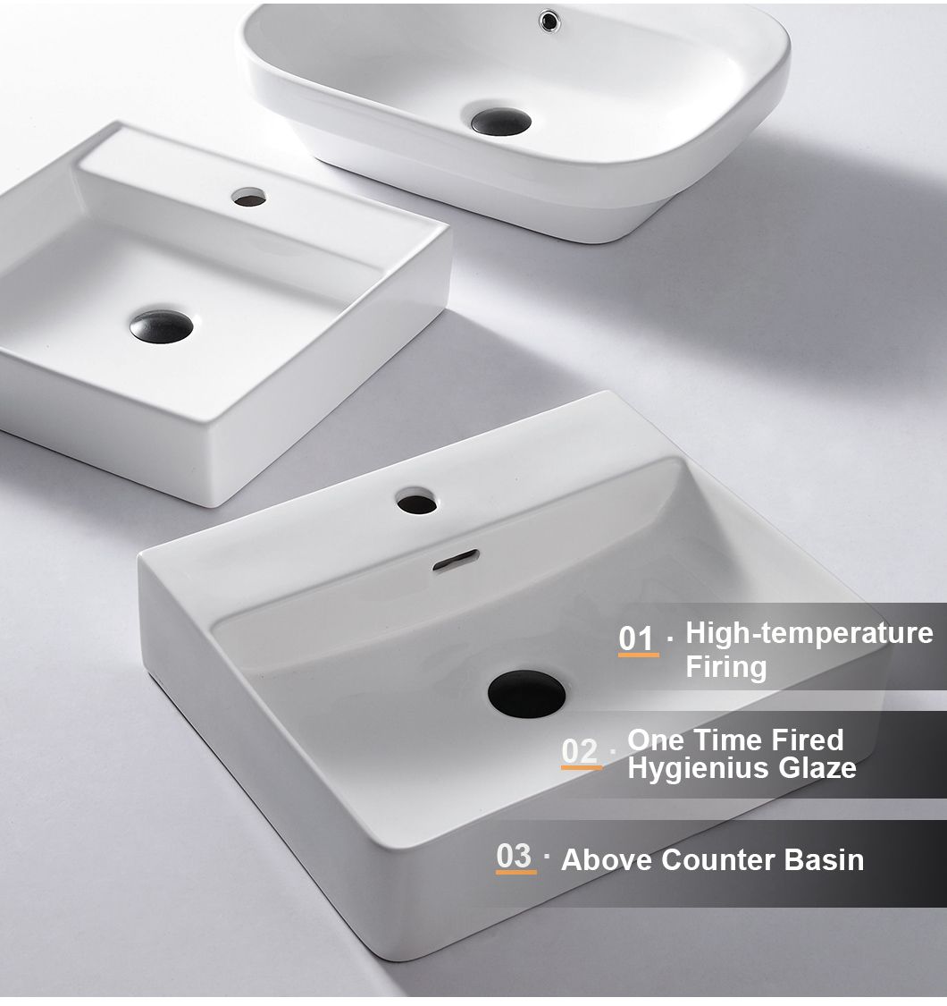 Vessel Sink Round Modern Above Counter White Porcelain Ceramic Bathroom Vessel Vanity Sink Art Basin