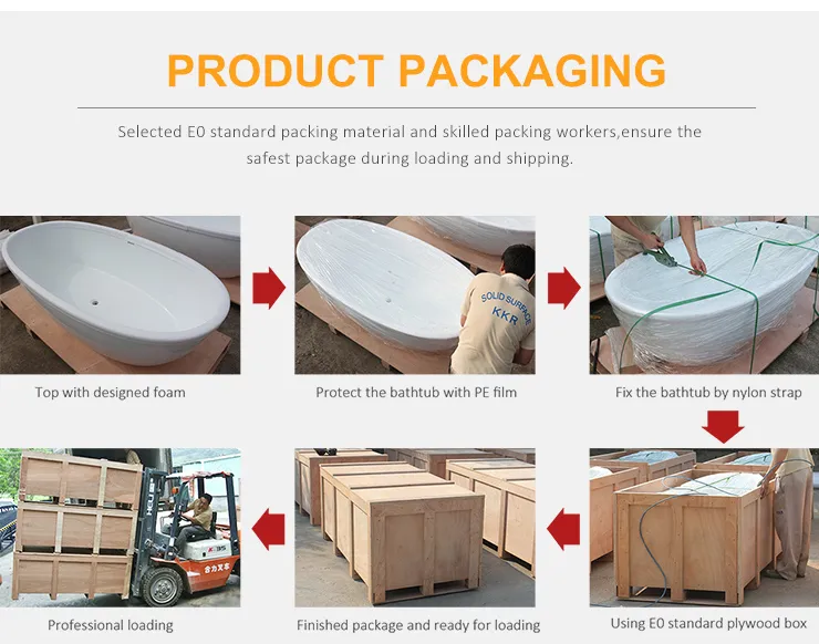 Wholesale Luxury Dark Marble Freestanding Square Solid Stone Bathtub Kkr-B107