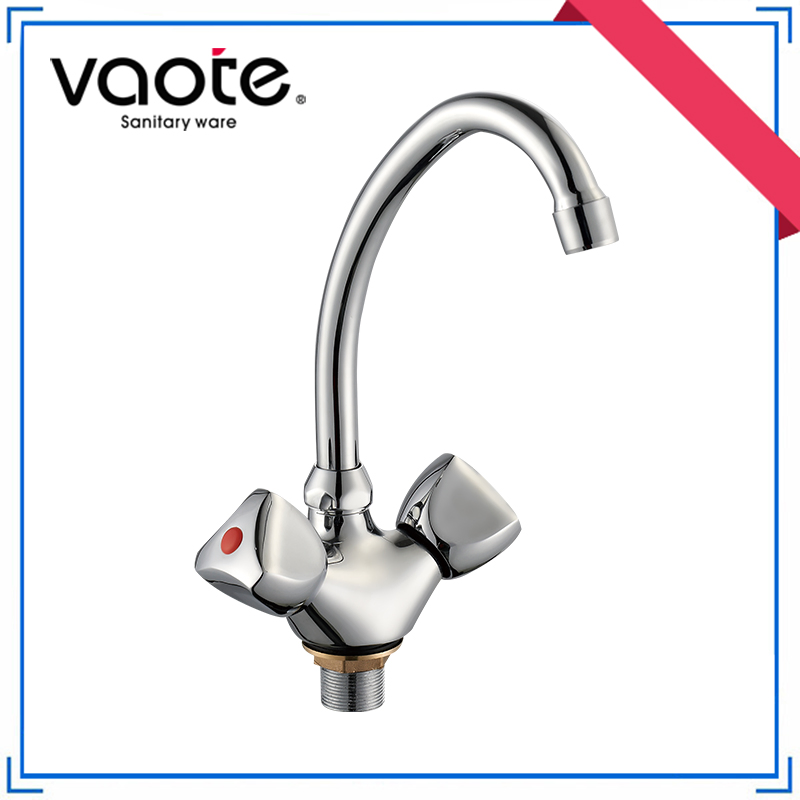 Zinc Body Double Handle Wall Mounted Sink Mixer/Faucet (VT 61802 )